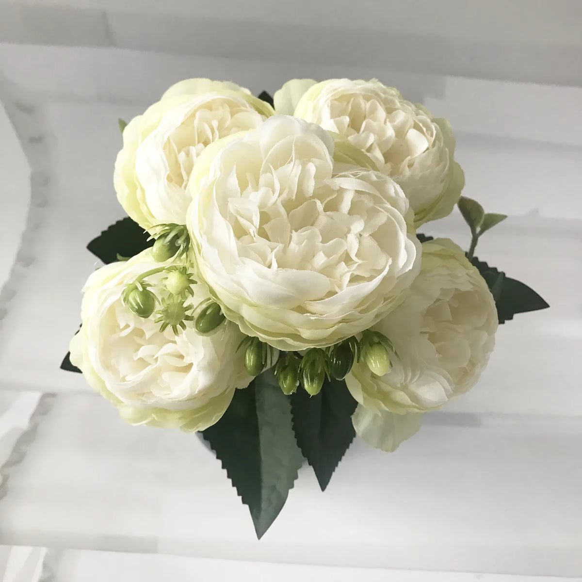 30Cm Rose Pink Silk Peony Artificial Flowers Bouquet
