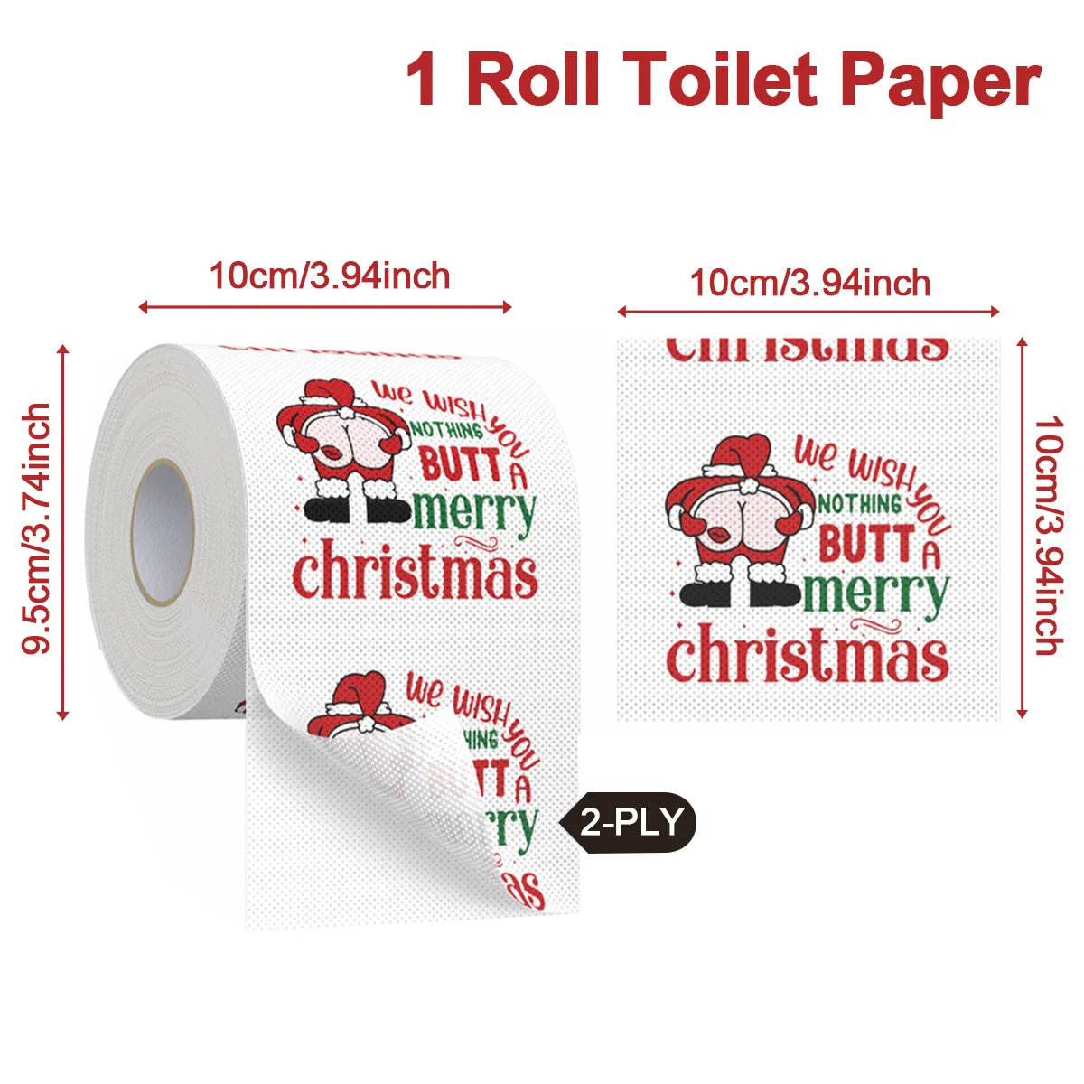 Christmas Toilet Roll Paper Happy 2026 New Year