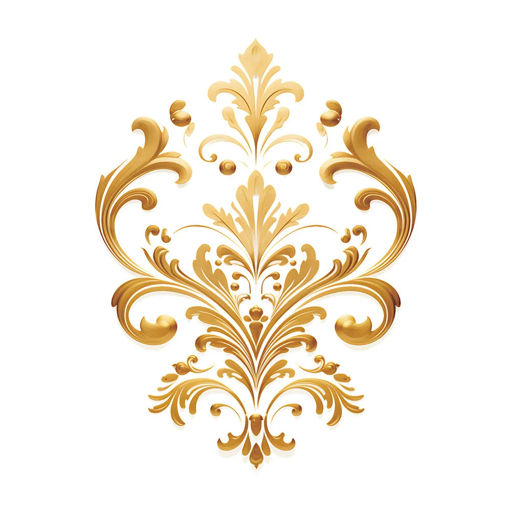Golden Pattern Decorative Toilet Wall Sticker for Bathroom Decor