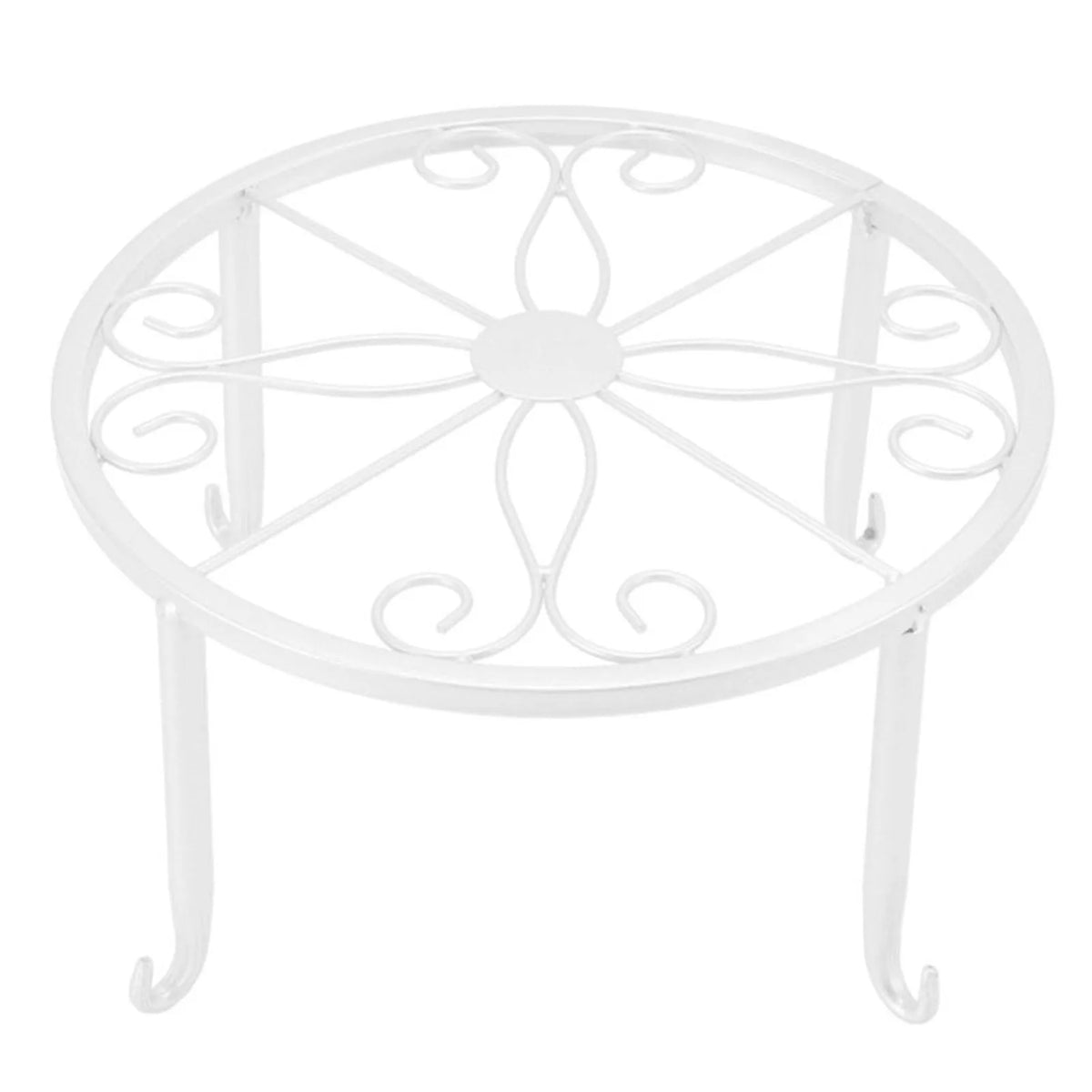Metal Hollow Round Plant Shelf – Elegant Flower Pot Stand for Home & Garden