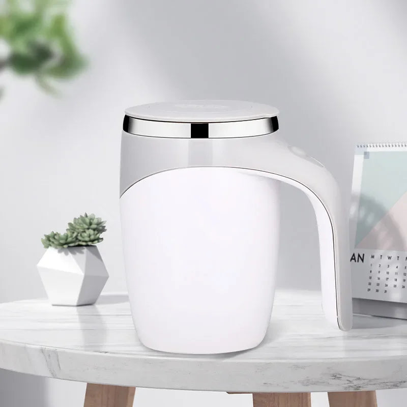 1PC Portable Smart Automatic Magnetic Stirring Cup Rechargeable Stainless Steel Lazy Rotating Mug Stirring Cup Drinking Tools
