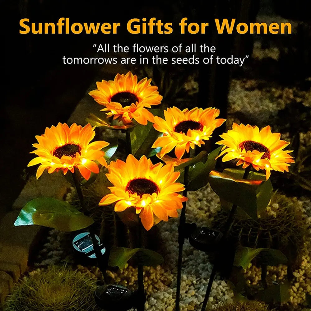 Solar Sunflower Outdoor Light