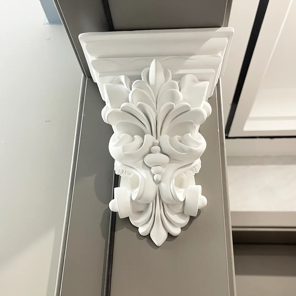 European Style PU Beam Support Finished Shape Villa Exterior Wall French Carved Elephant Trunk Curved Arch Non-Gypsum Dumb Decor