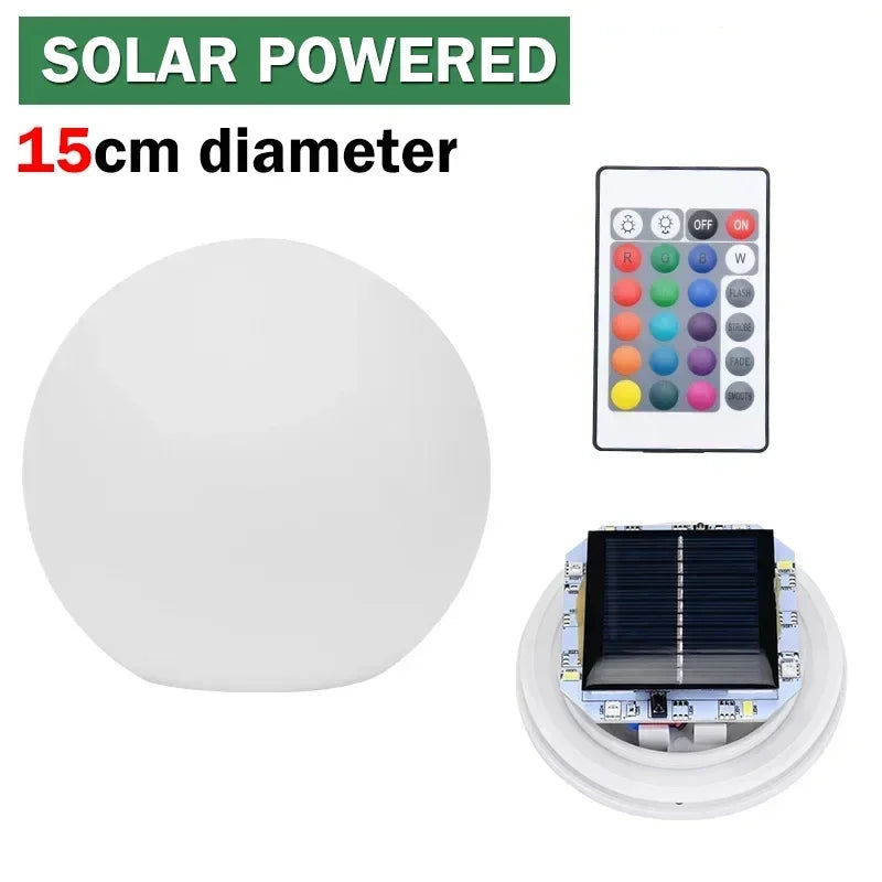 LED Ball Solar Lamp Outdoor Garden Lighting Remote Control