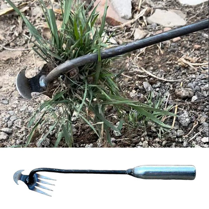 Manganese Steel Garden Weeder – Ergonomic V-Fork Hand Tool