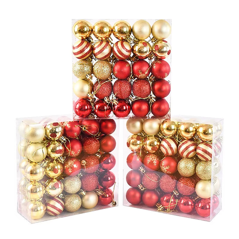 50Pcs/Box Christmas Tree Balls Ornament 