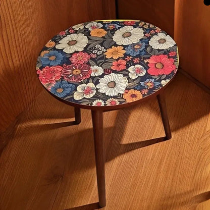 Mandala Coffee Table Removable Mini Desk Wooden Coffee Side Table Living Room Furniture Sofa Bedside round Table Bedroom Home