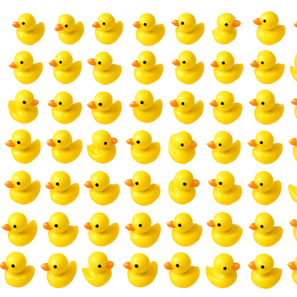 100 Pcs Mini Resin Duck Figurines – Tiny Yellow Ornaments for Crafts