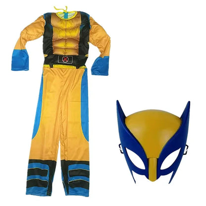 Child Movie Luxury Mask Jumpsuit Wolverine Cosplay Costume 