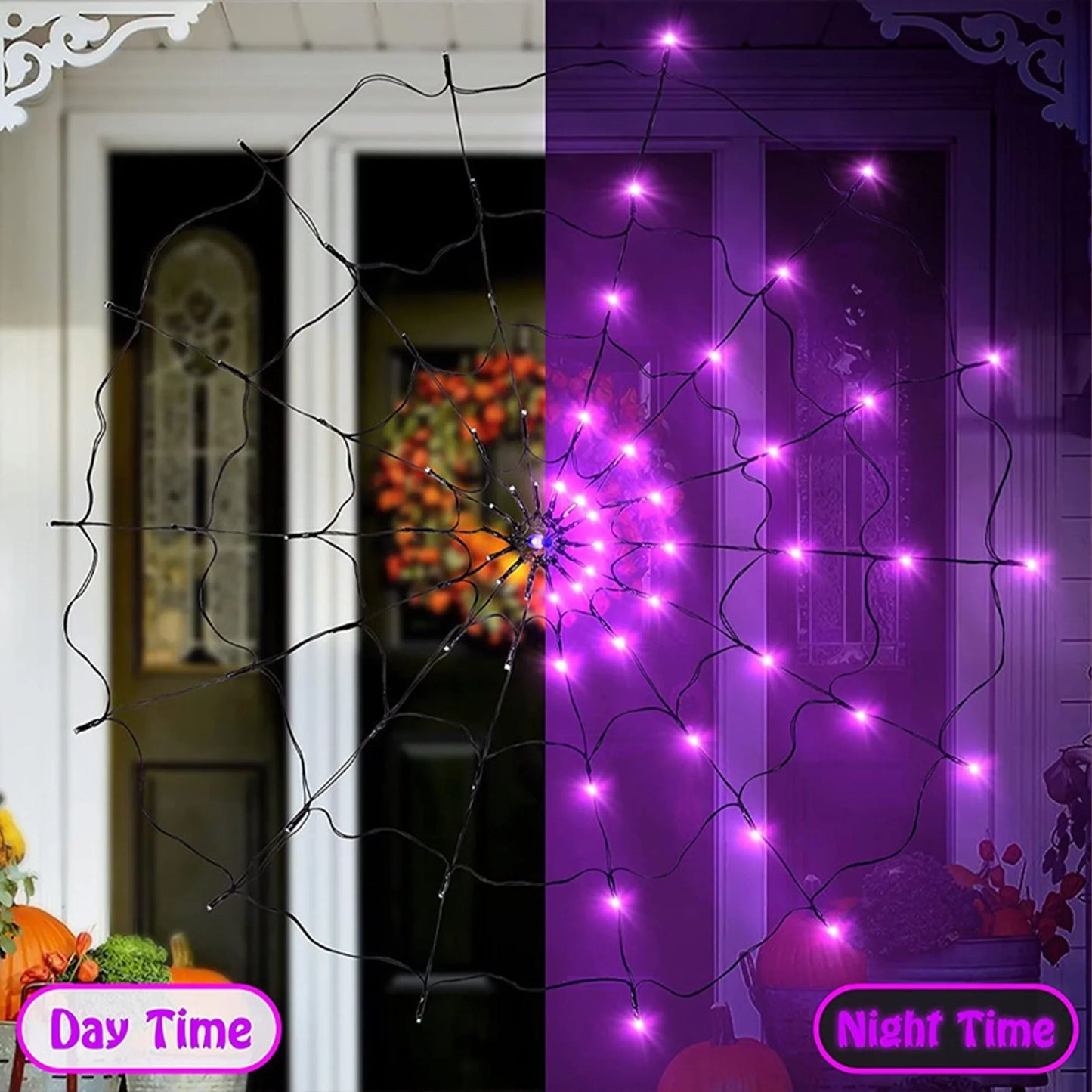 Halloween Spider Web LED String Light 