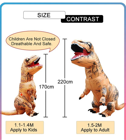 T-Rex Inflatable Uit Tyrannosaurus Dinosaur Costume Child Kids Adult 