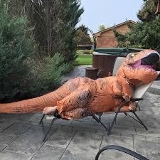 T-Rex Inflatable Uit Tyrannosaurus Dinosaur Costume Child Kids Adult 
