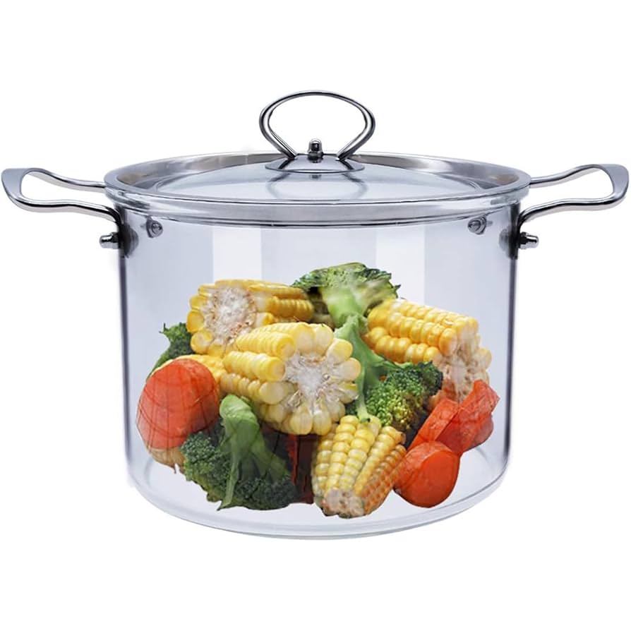 KEMORELA® 1PCS Glass Cooking Pot 2.5L/3.5L 