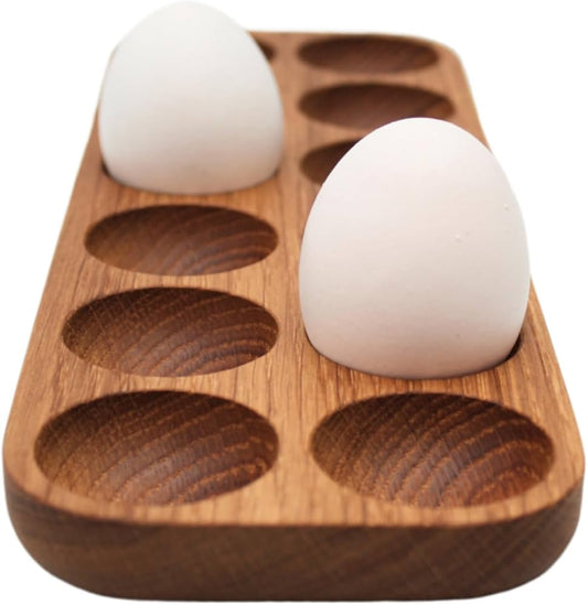 KEMORELA 1PCS Modern Wooden Egg Storage Box 