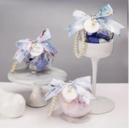 10Pcs Transparent Open Plastic Ball Christmas Decoration 