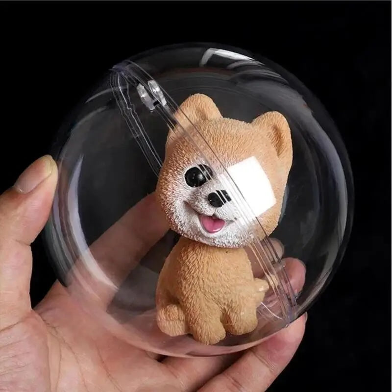 10Pcs Transparent Open Plastic Ball Christmas Decoration 