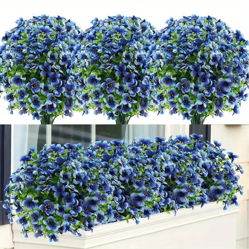 2PC Outdoor UV Protection 7 Head Eucalyptus Violet Artificial 