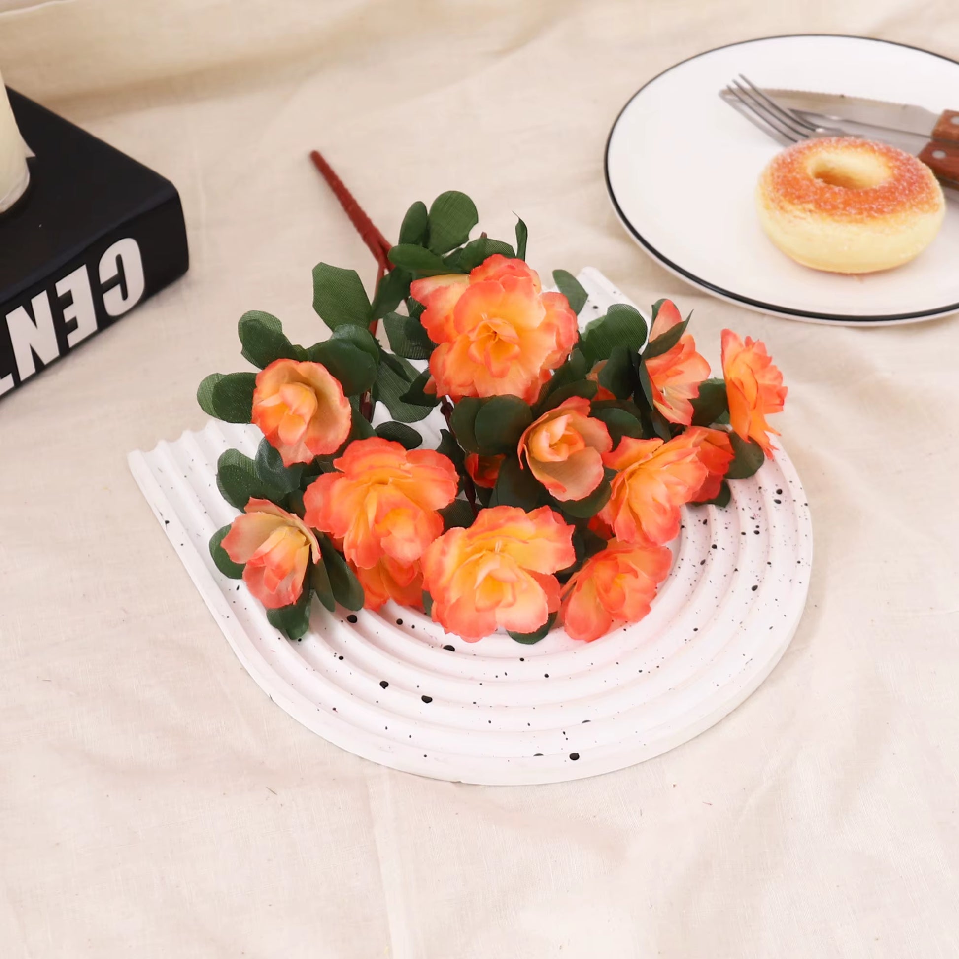 Artificial Azalea High Quality Flowers Bushes UV Resistant Decor for Garden