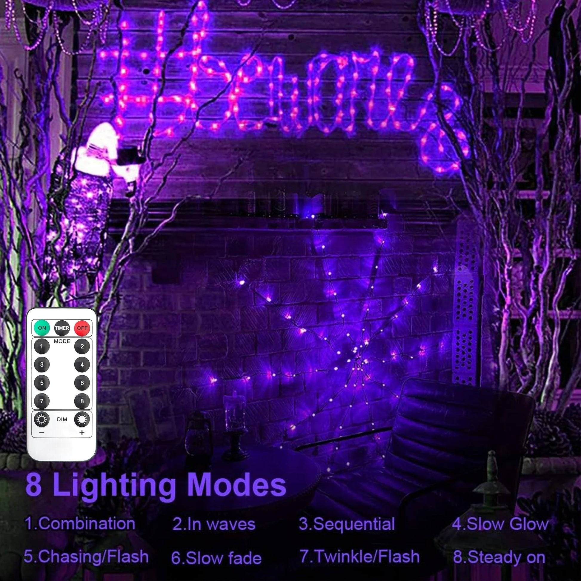 Halloween Spider Web LED String Light 
