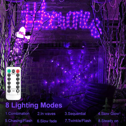 Halloween Spider Web LED String Light 