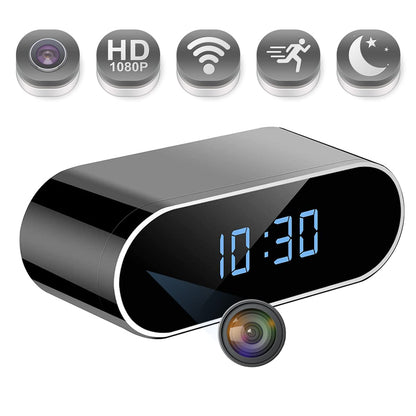 HD 1080P Alarm Clock Wireless Mini Camera Remote Control