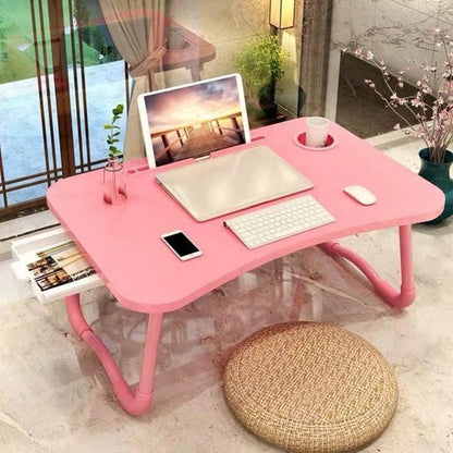 Laptop Desk Foldable Bed Table – Pink
