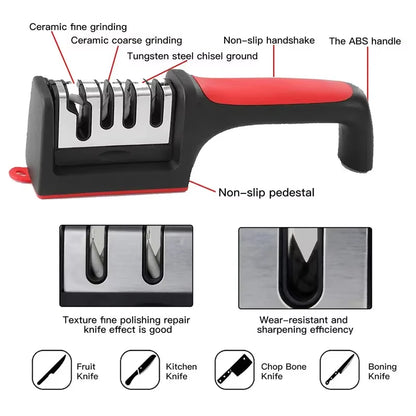 Kitchen 4-Segment Knife Quick Sharpener 