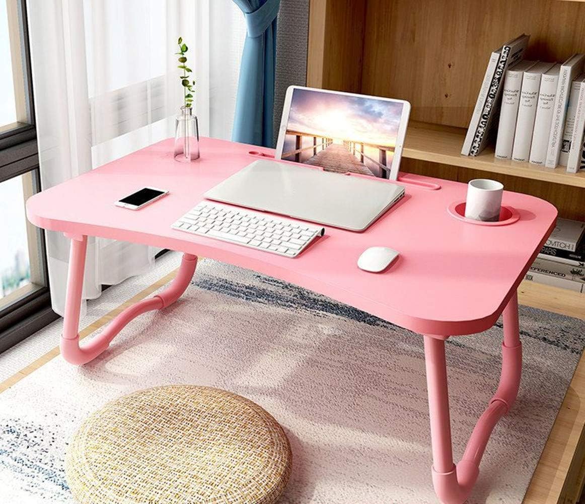 Laptop Desk Foldable Bed Table – Pink