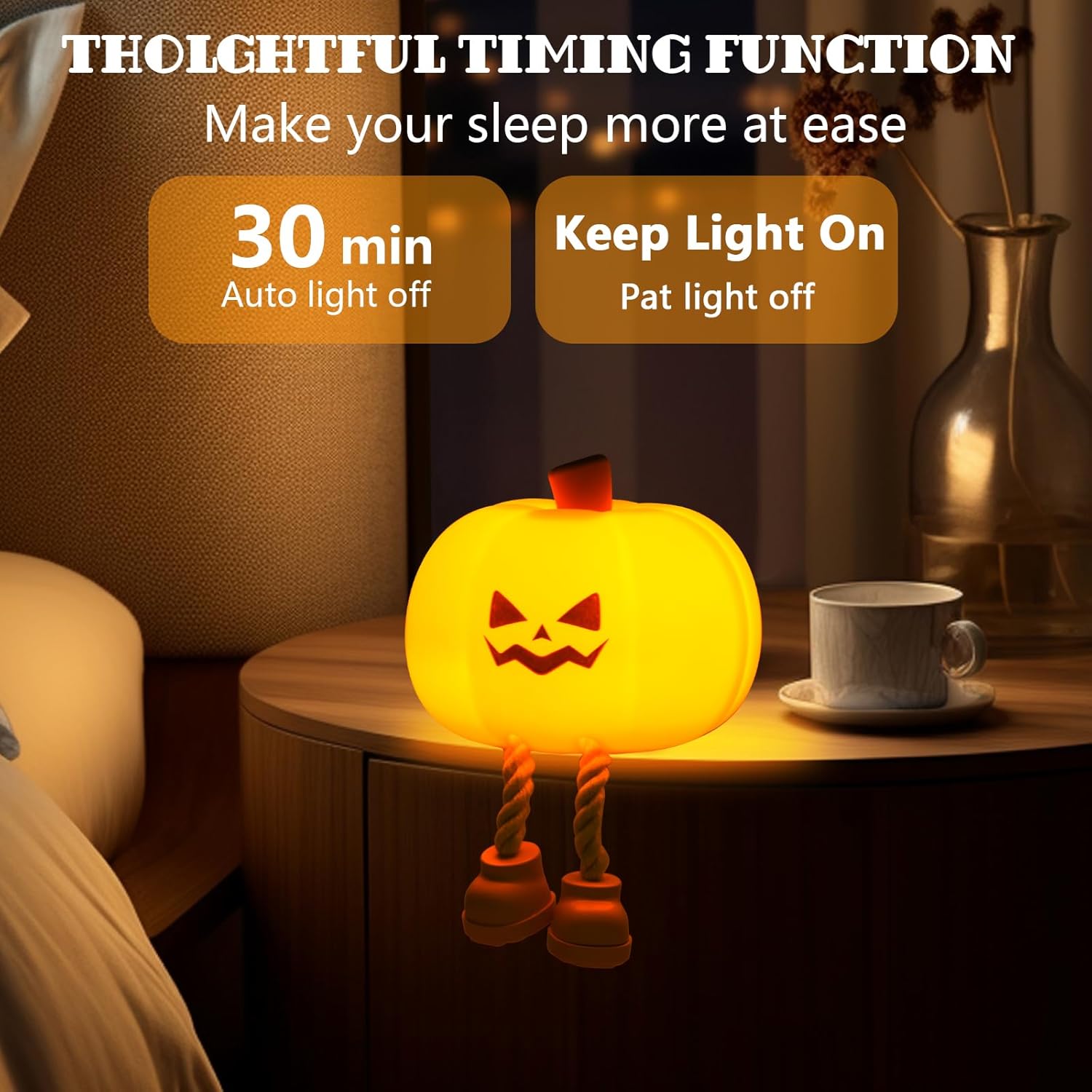 Pumpkin Night Light Halloween Decor