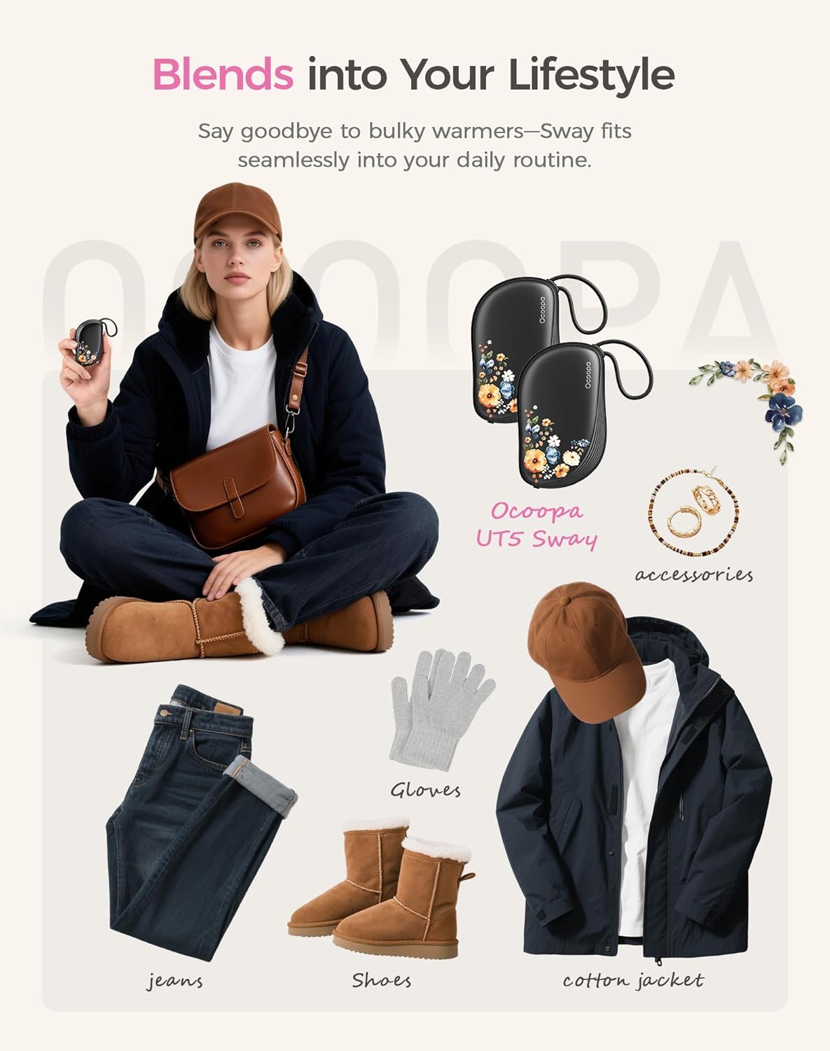 Hand Warmers Rechargeable 2 Pack, Ultra Slim Electric Hand Warmers, Portable Pocket Heater, Comb-Inspired, Fits in Gloves,Ul Certified, Winter Essentials,Ut5 Sway