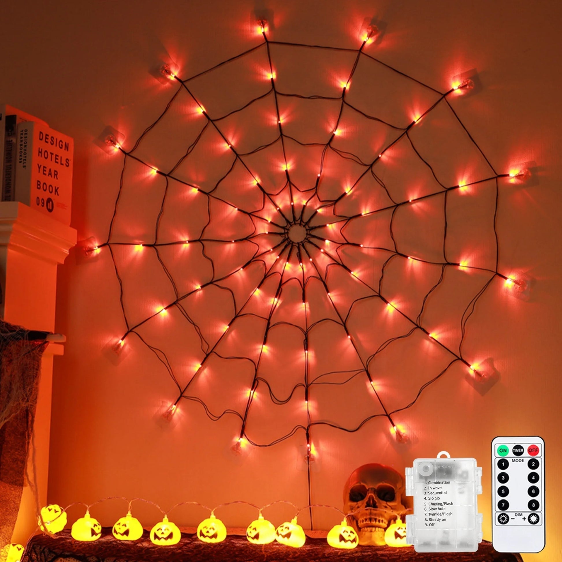 Halloween Spider Web LED String Light 