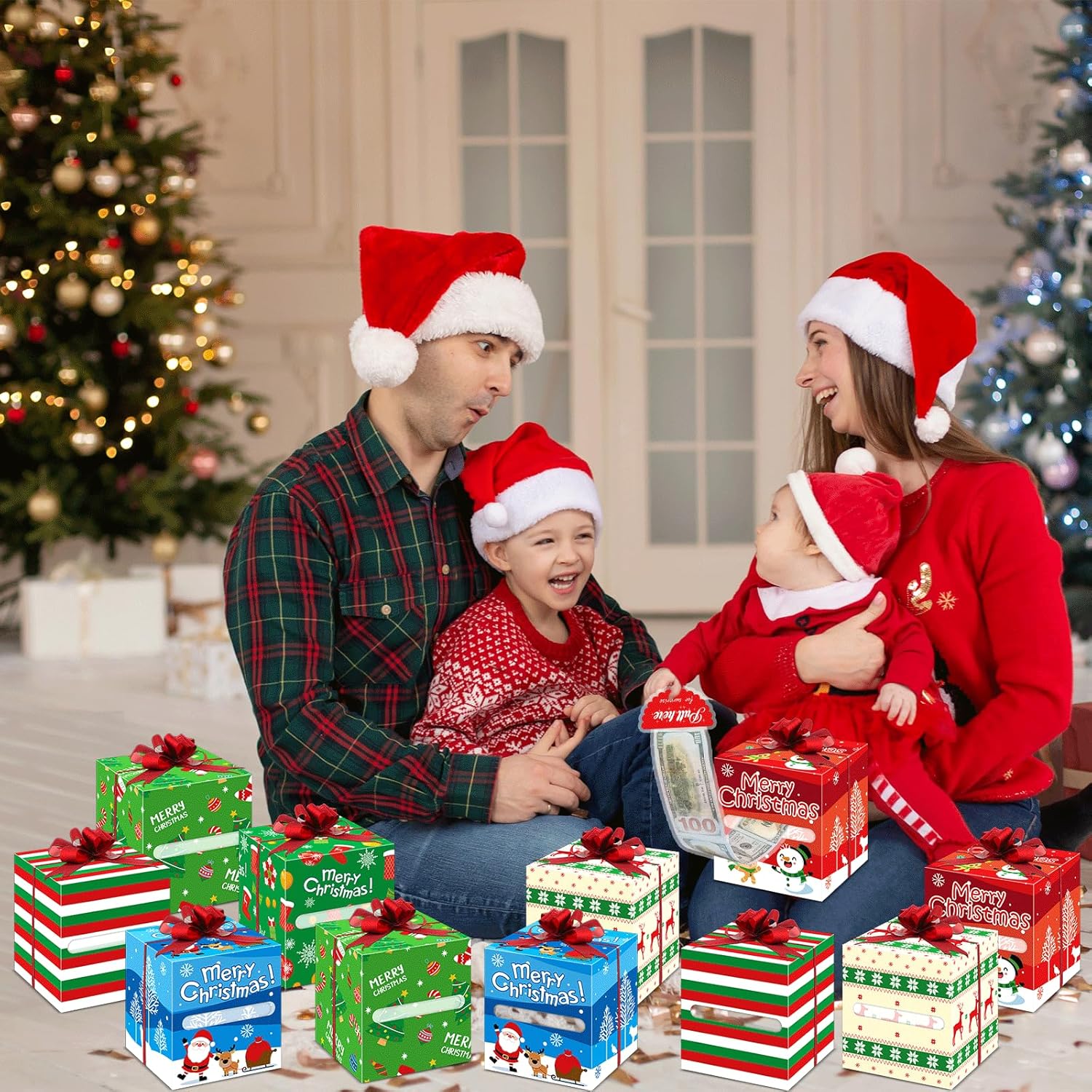 12 Pcs Christmas Money Gift Box 