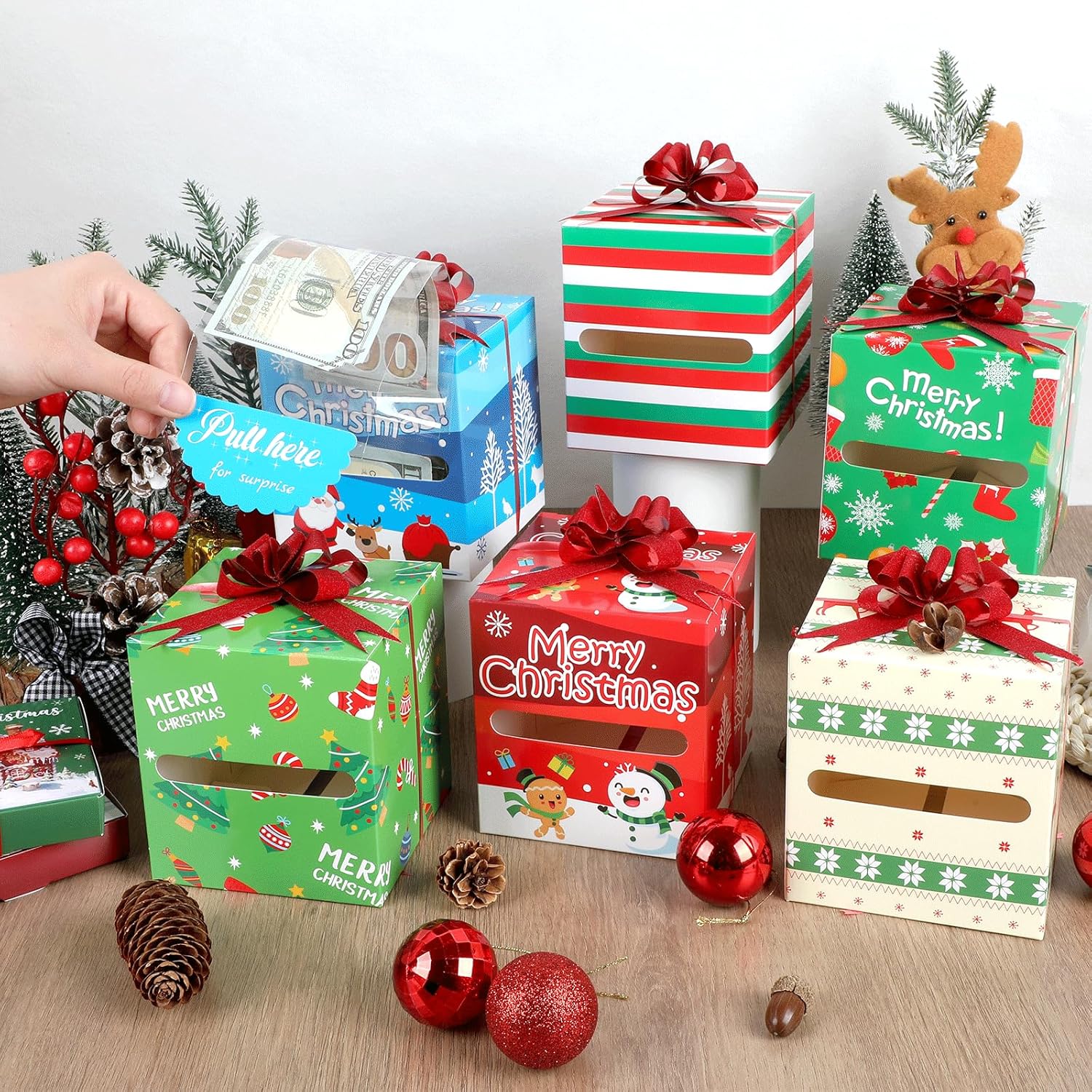 12 Pcs Christmas Money Gift Box 