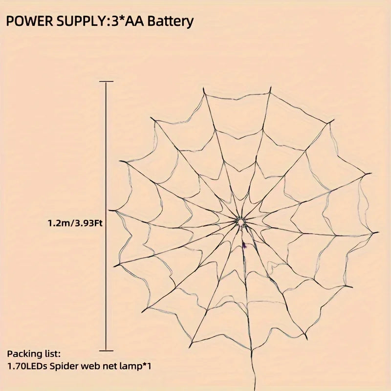 Halloween Spider Web LED String Light 