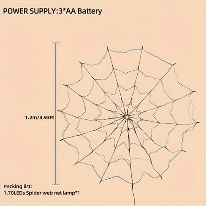 Halloween Spider Web LED String Light 