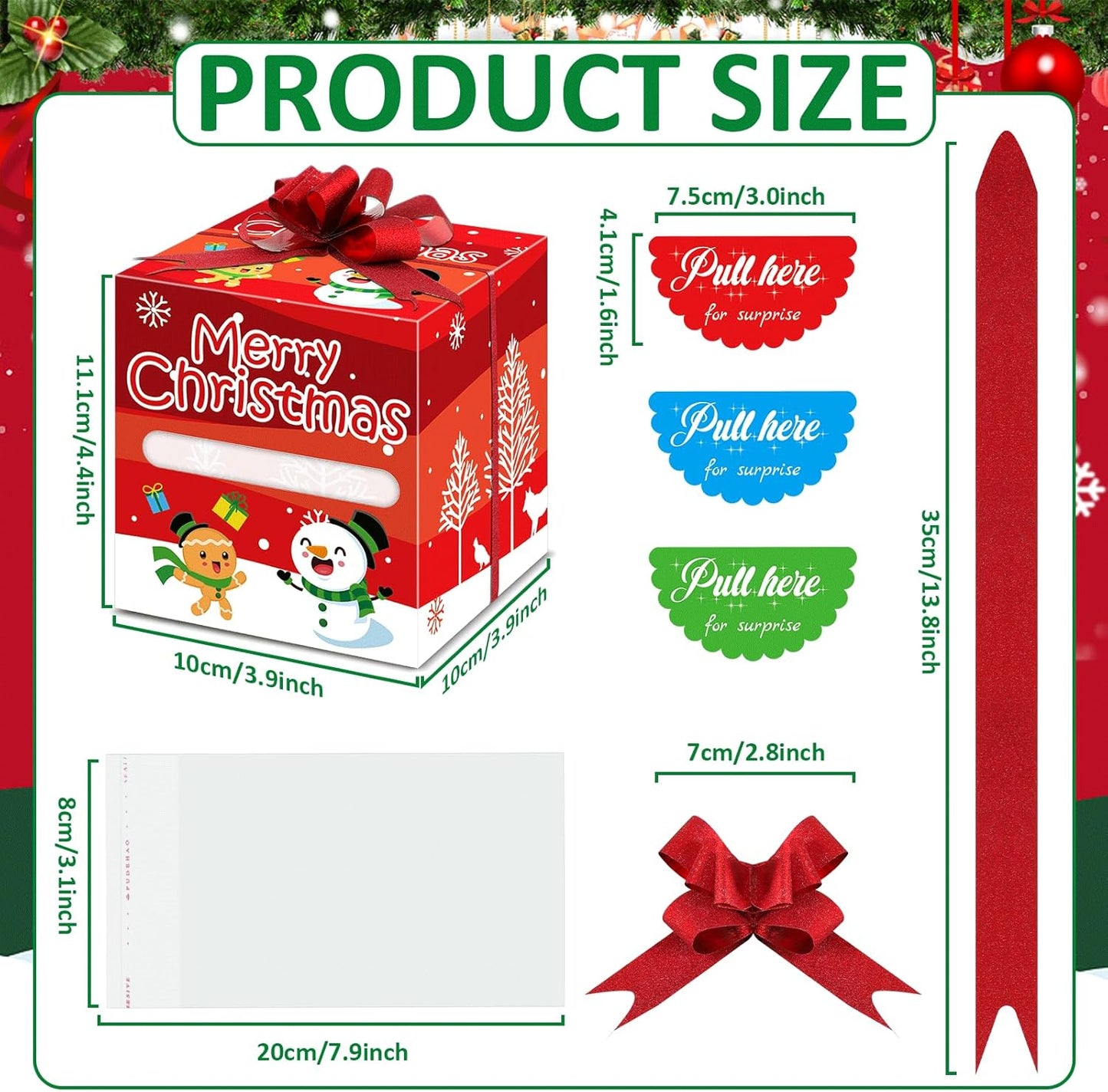 12 Pcs Christmas Money Gift Box 