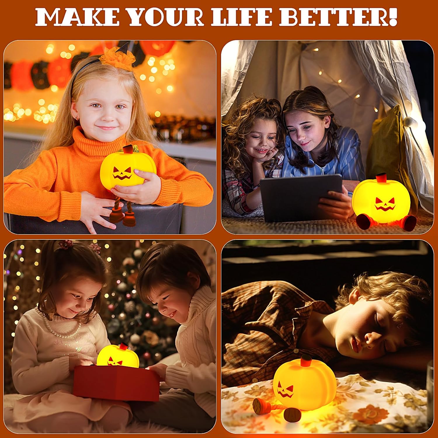 Pumpkin Night Light Halloween Decor