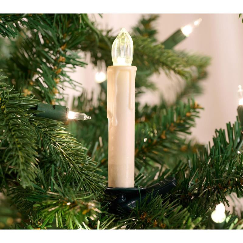 10 Clip-On Ivory Candles
