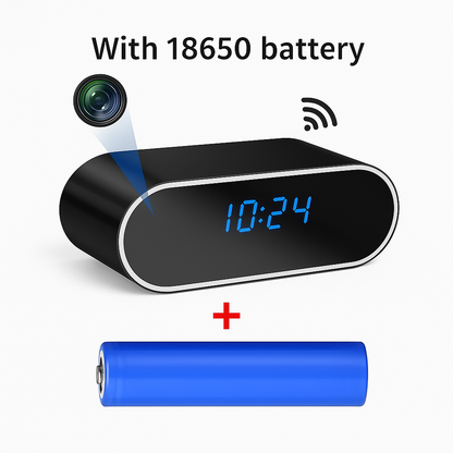 HD 1080P Alarm Clock Wireless Mini Camera Remote Control