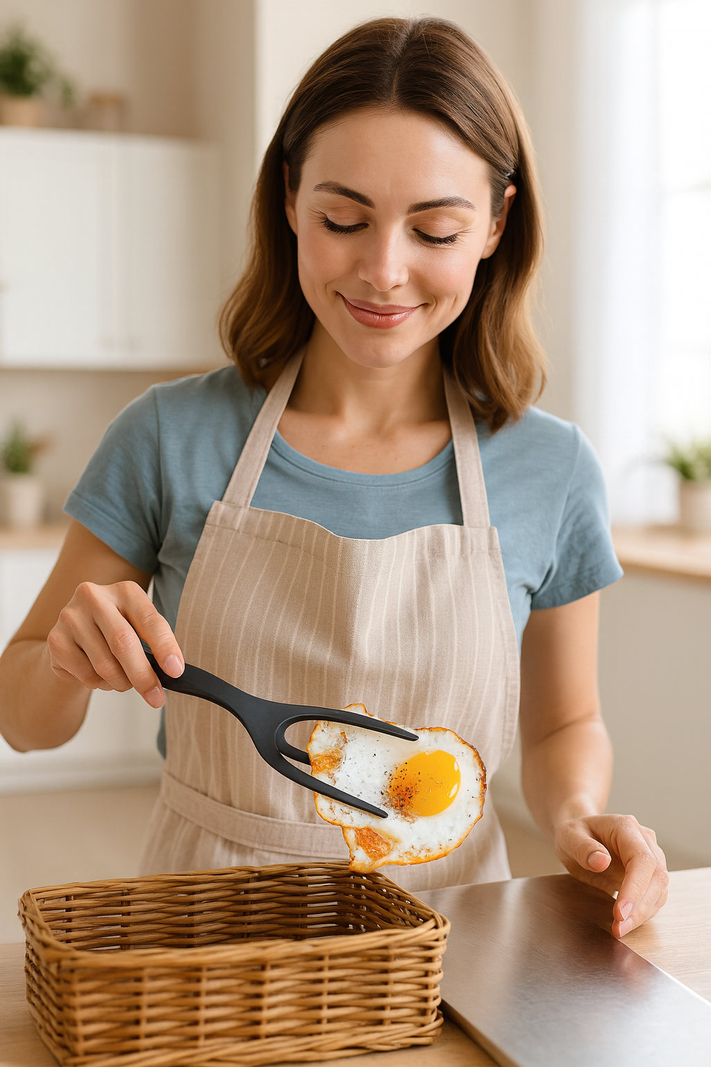 2 in 1 Nylon Grip Flip Tongs with Egg Spatula