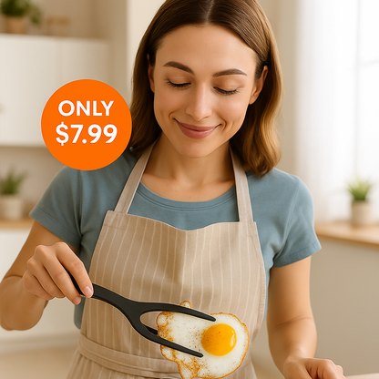 2 in 1 Nylon Grip Flip Tongs with Egg Spatula