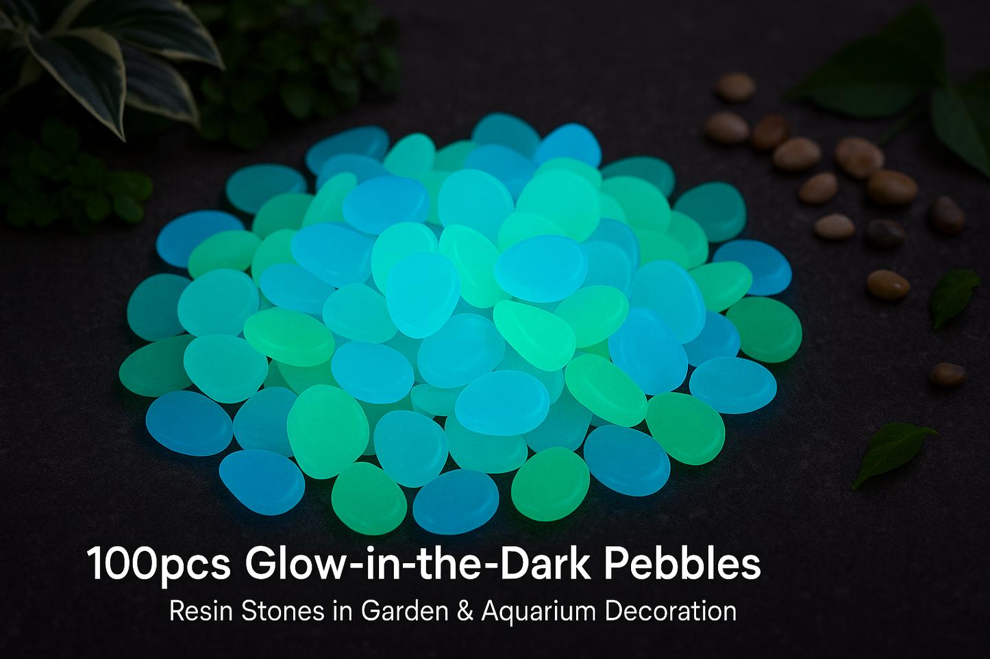 100Pcs Luminous Garden Stones