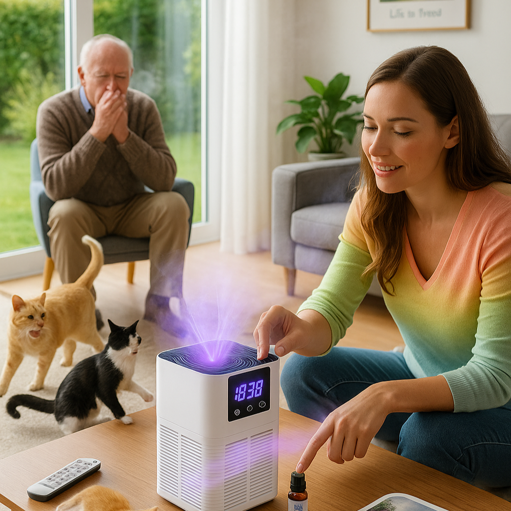 Air Purifier Smoke Odor Negative Ion Generator