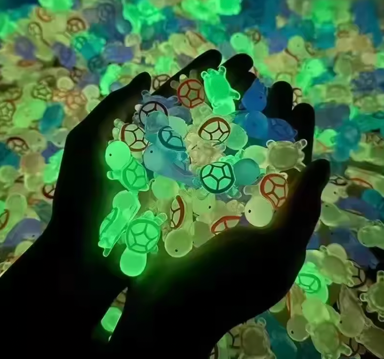 50 Pcs Mini Luminous Turtle Ornaments Home Decor