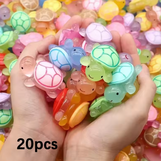 50 Pcs Mini Luminous Turtle Ornaments Home Decor