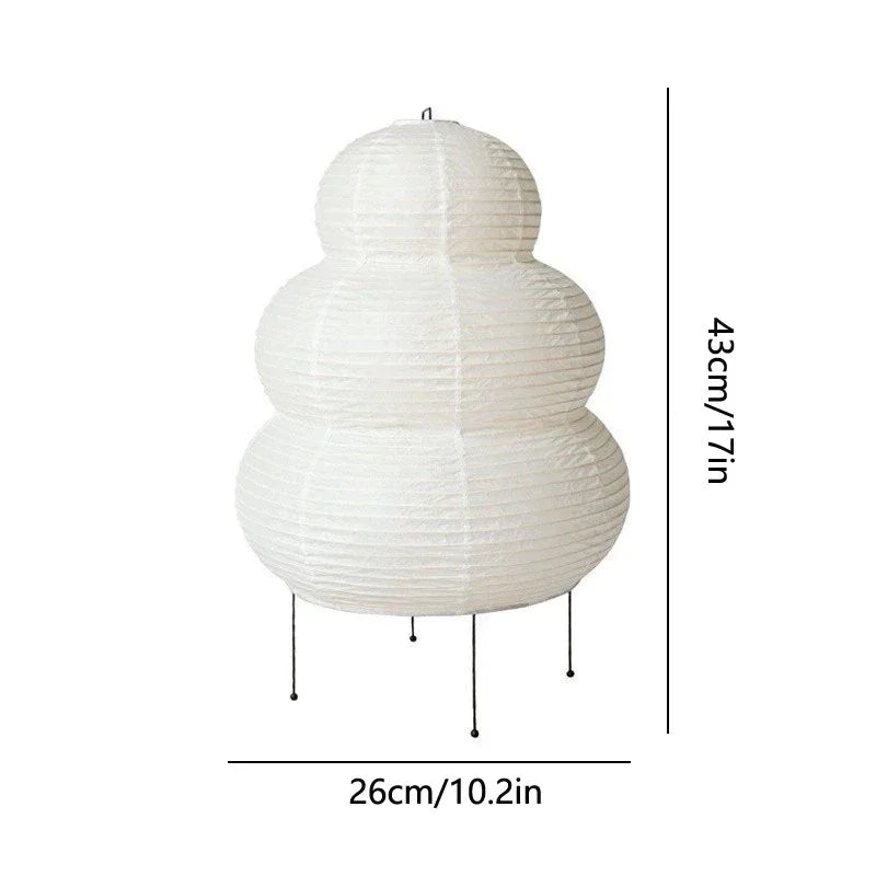 Japanese Design White Rice Paper Decorative Desk Floor Lamp