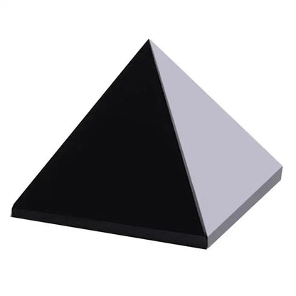 Energy Natural  Black Shungite Crystal Pyramid Tower 