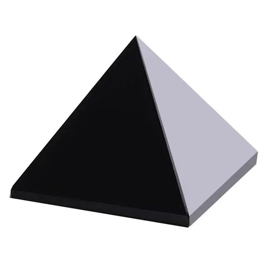 Energy Natural  Black Shungite Crystal Pyramid Tower 