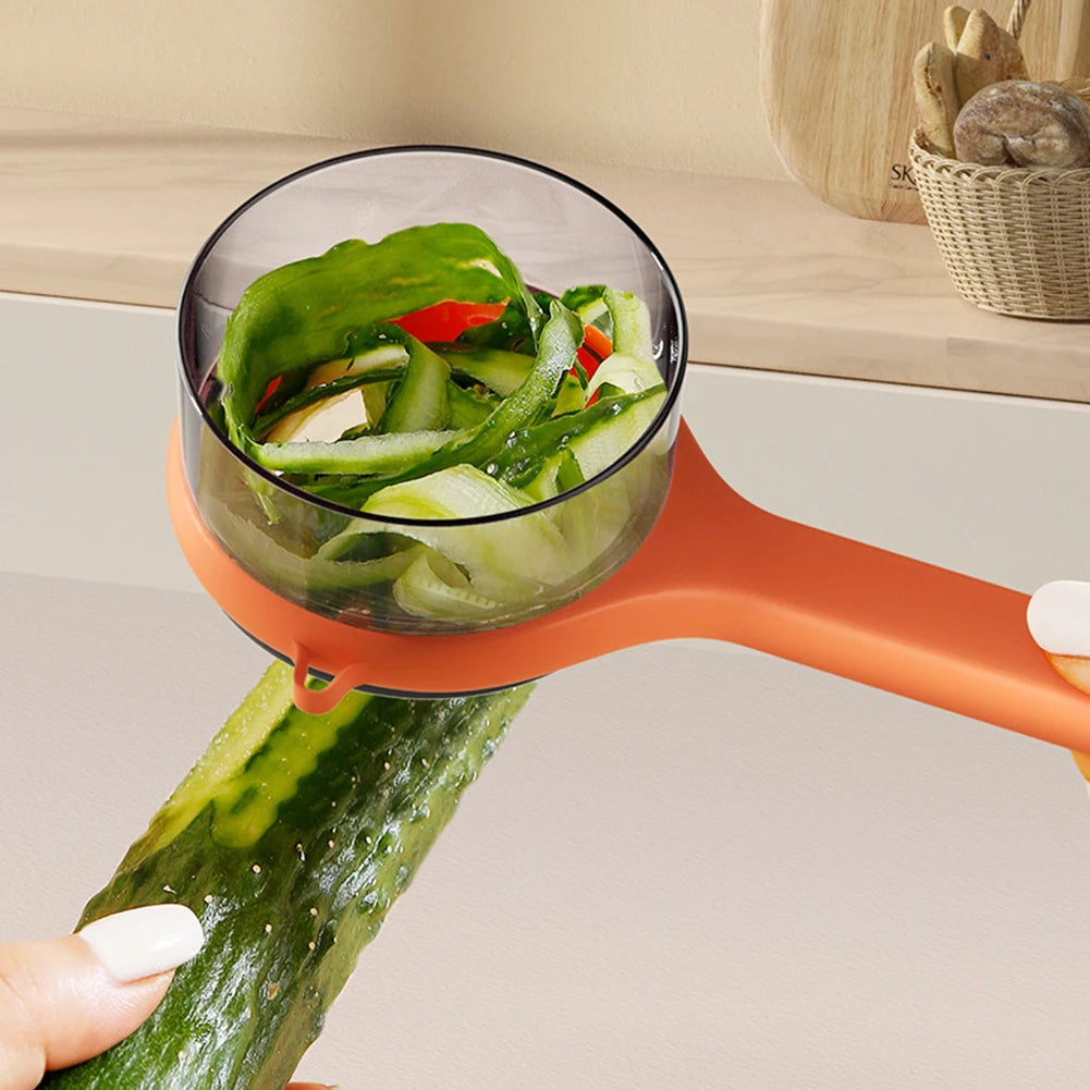 Multifunctional Peeling Knife with Storage Box Manual Apple Peeling Cutter Portable Veggie Potatoes Peelers Kitchen Accessories