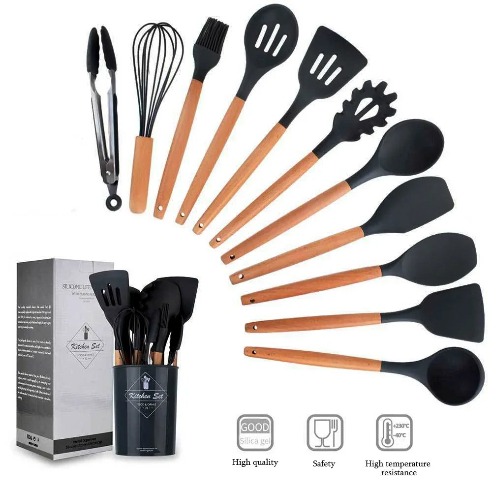 12PCS Silicone Kitchenware Non-Stick Set 